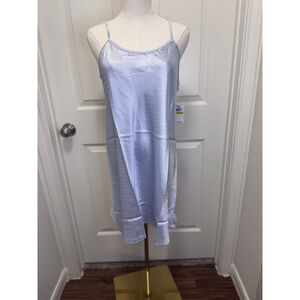 💜 Flora by Flora Nikrooz Satin Chemise – Periwinkle – Medium – NWT 💜